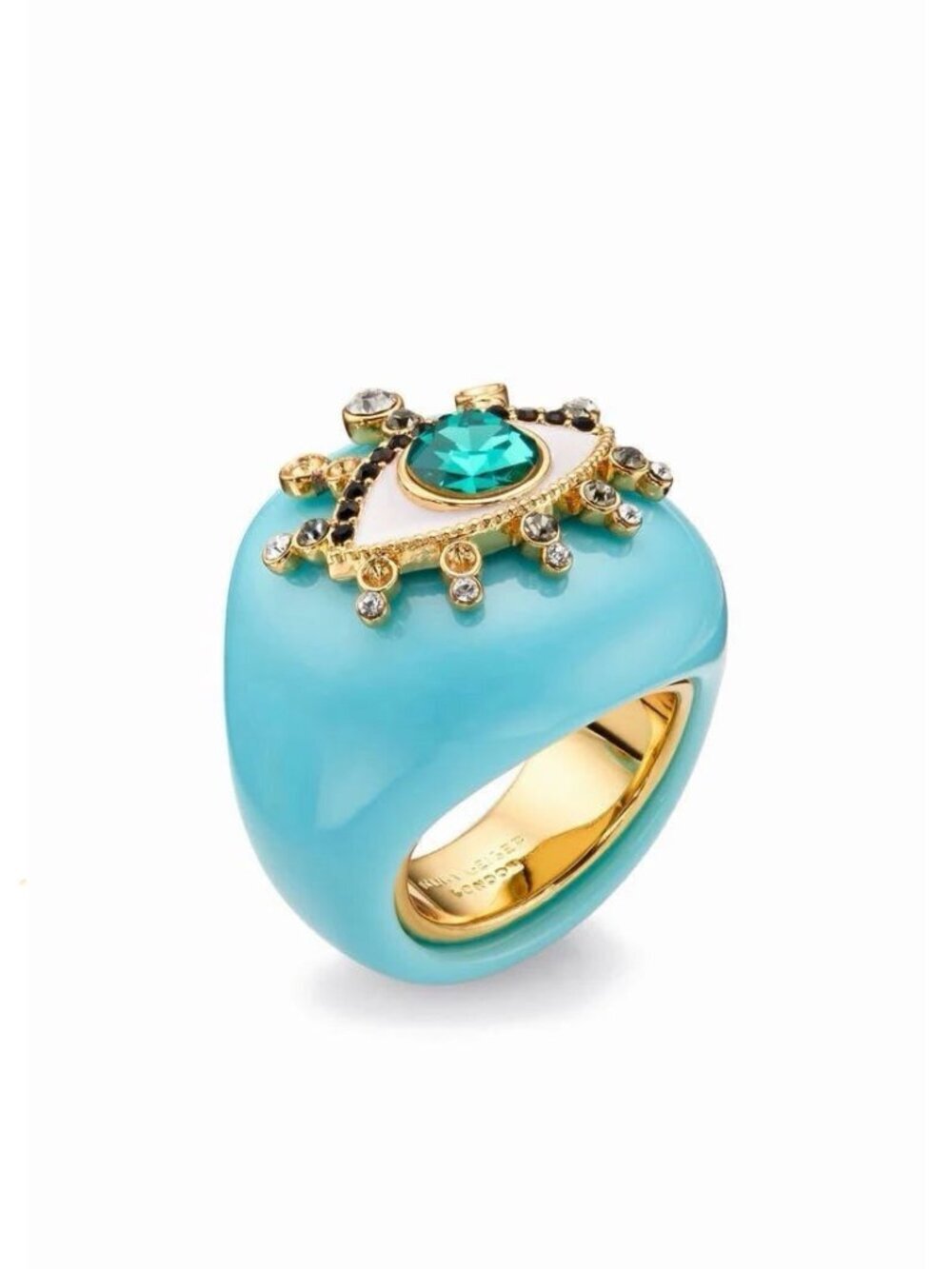 KURT GEIGER LONDON EVIL EYE DOME COCKTAIL RING